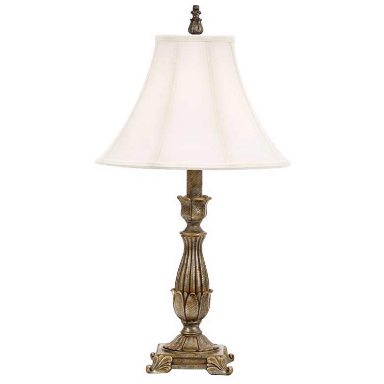 Image 1 Drexel Distressed Gold Table Lamp