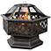 Dreyden 27 1/4" Wide Oil Rubbed Bronze Wood Burning Outdoor Fire Pit