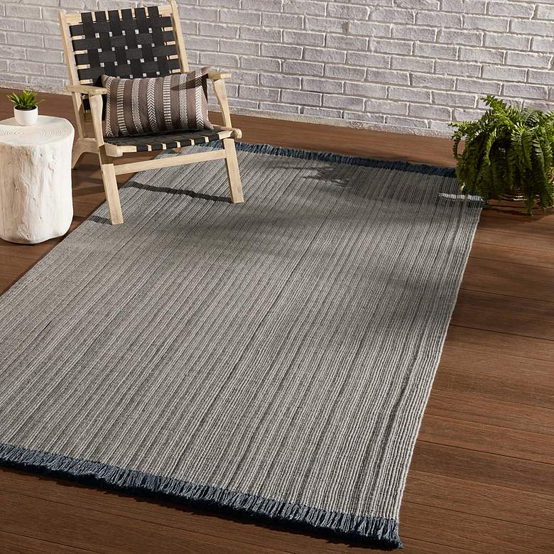 Image 1 Drezden Engild DRE02 4'x6' Gray Indoor/Outdoor Area Rug