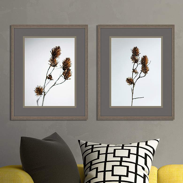 Image 1 Dried Bud 32" High 2-Piece Giclee Framed Wall Art Set