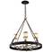 Drift 28 1/2" Wide Bronze with Silver Leaf Pendant Light
