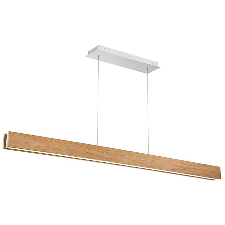 Image 1 Drift 3"H x 56"W 1-Light Linear Pendant in Walnut