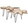 Drift 39"W Gray Wood Outdoor Nesting Coffee Tables Set of 2