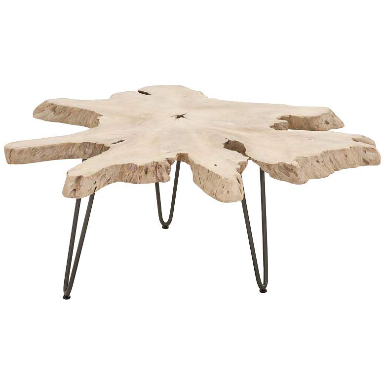 Image 4 Drift 39 inchW Gray Wood Outdoor Nesting Coffee Tables Set of 2 more views
