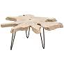 Drift 39"W Gray Wood Outdoor Nesting Coffee Tables Set of 2