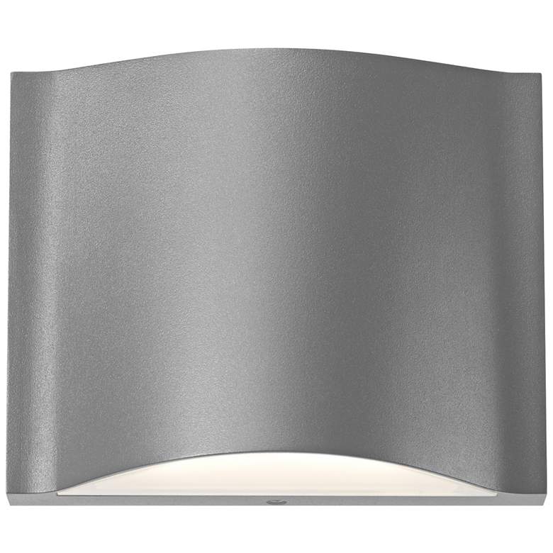 Image 1 Drift 4 3/4"H Textured Gray Dual LED Outdoor Wall Light