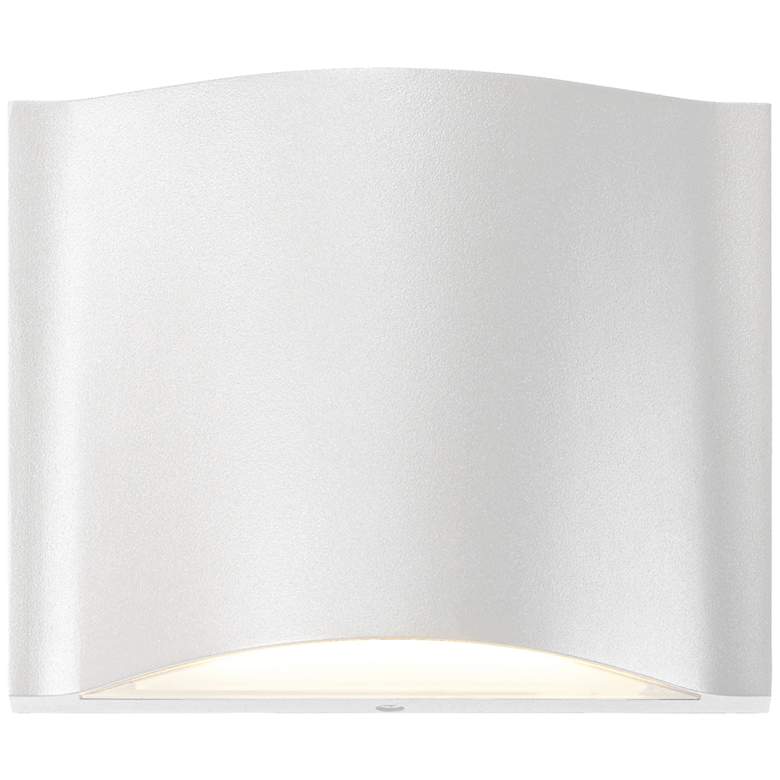 Image 1 Drift 4 3/4 inchH Textured White LED Outdoor Wall Light
