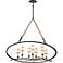 Drift 44" Wide Bronze with Silver Leaf Linear Pendant