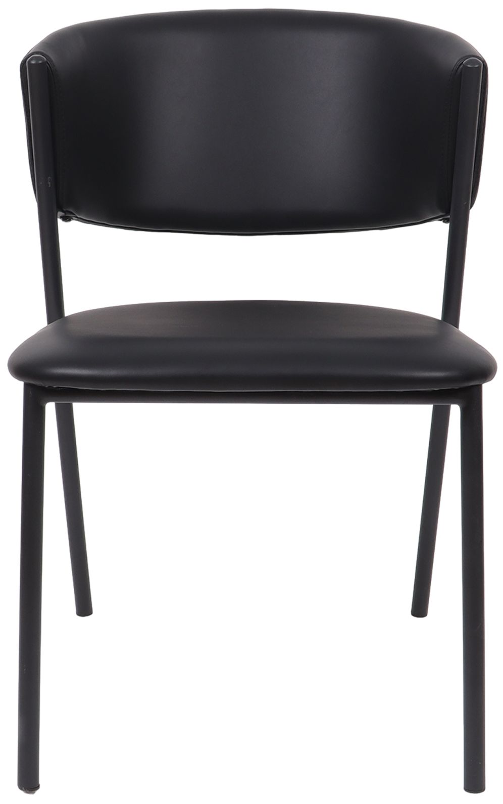 Image 7 Drift Modern Vegan Leather Metal Side Chair in Black - Set of 4 more views