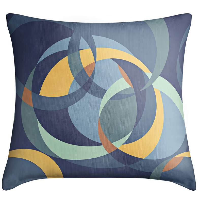 Image 1 Drifting Circles 18 inch Square Throw Pillow