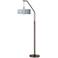 Drifting Petals Bronze Downbridge Arc Floor Lamp