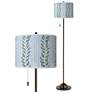 Thumbnail1 of Drifting Petals Giclee Glow Bronze Club Floor Lamp