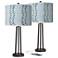 Drifting Petals Susan Dark Bronze USB Table Lamps Set of 2