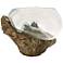 Driftwood and Recycled Glass 13" Wide Rustic Decorative Bowl