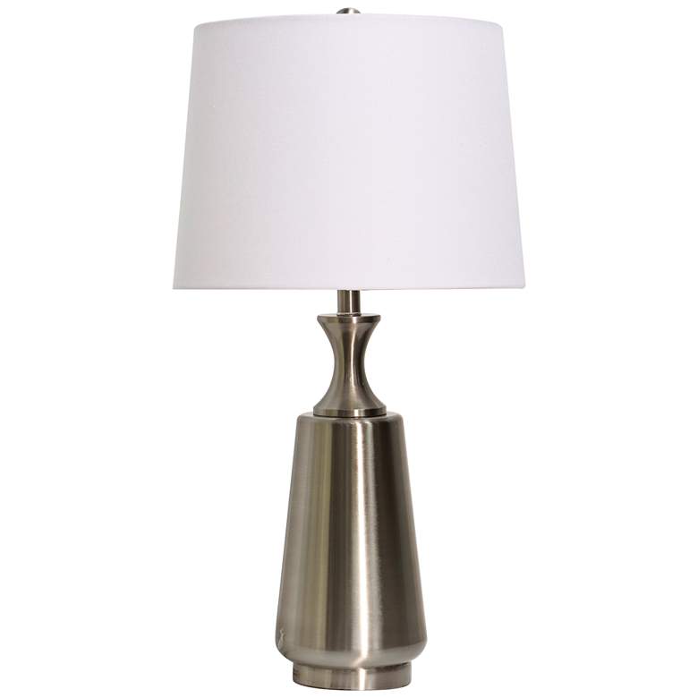 Image 1 Driscoll Brushed Brass Metal Vase Table Lamp