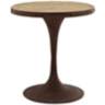 Drive 30" High Brown Small Round Modern Dining Table