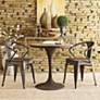 Drive 30" High Brown Small Round Modern Dining Table