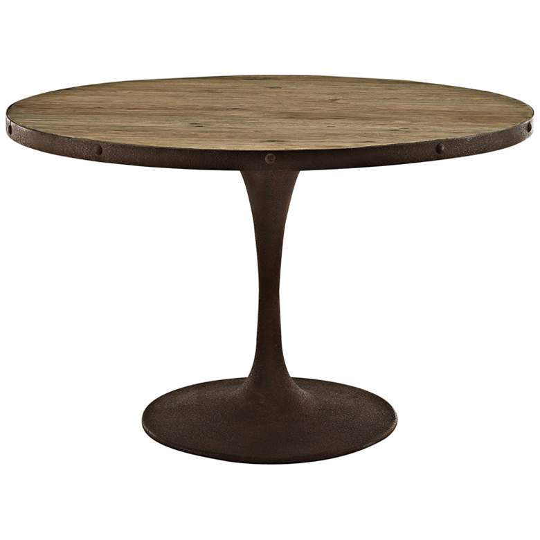 Image 1 Drive 47 inch Wide Brown Medium Round Dining Table