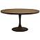 Drive 60" Wide Brown Large Round Modern Dining Table