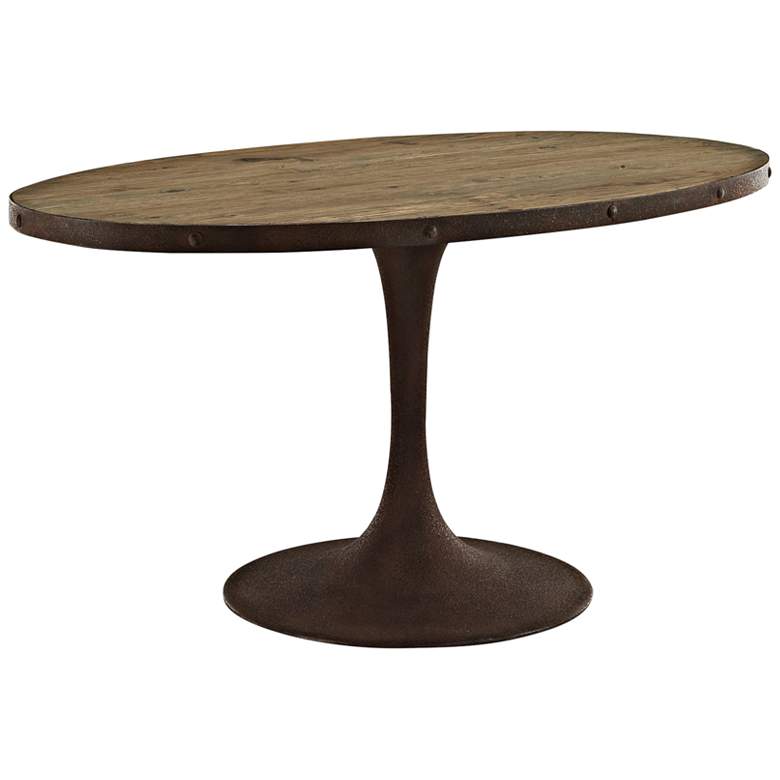 Image 1 Drive 60" Wide Brown Medium Oval Dining Table