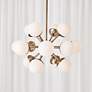 1_Droplet 28" Wide Antique Brass 16-Light Sputnik Chandelier