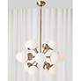 3_Droplet 28" Wide Antique Brass 16-Light Sputnik Chandelier more views