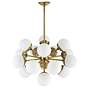 4_Droplet 28" Wide Antique Brass 16-Light Sputnik Chandelier more views