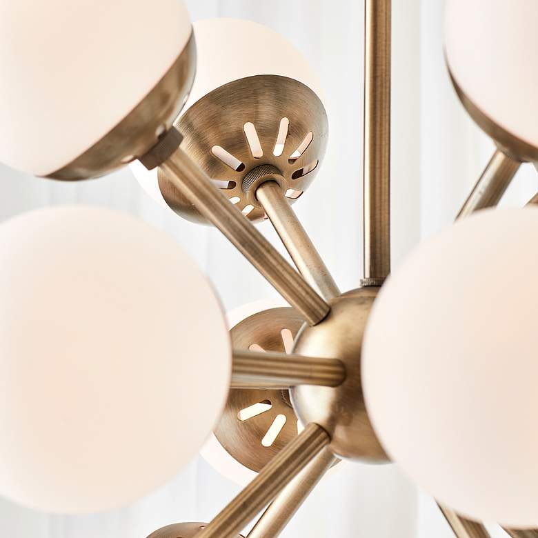 Image 7 Droplet 28" Wide Antique Brass 16-Light Sputnik Chandelier more views