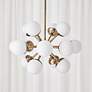 Droplet 28" Wide Antique Brass 16-Light Sputnik Chandelier