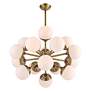 Droplet 28" Wide Antique Brass 16-Light Sputnik Chandelier
