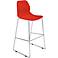 Droplet 30" Red and Chrome Barstool