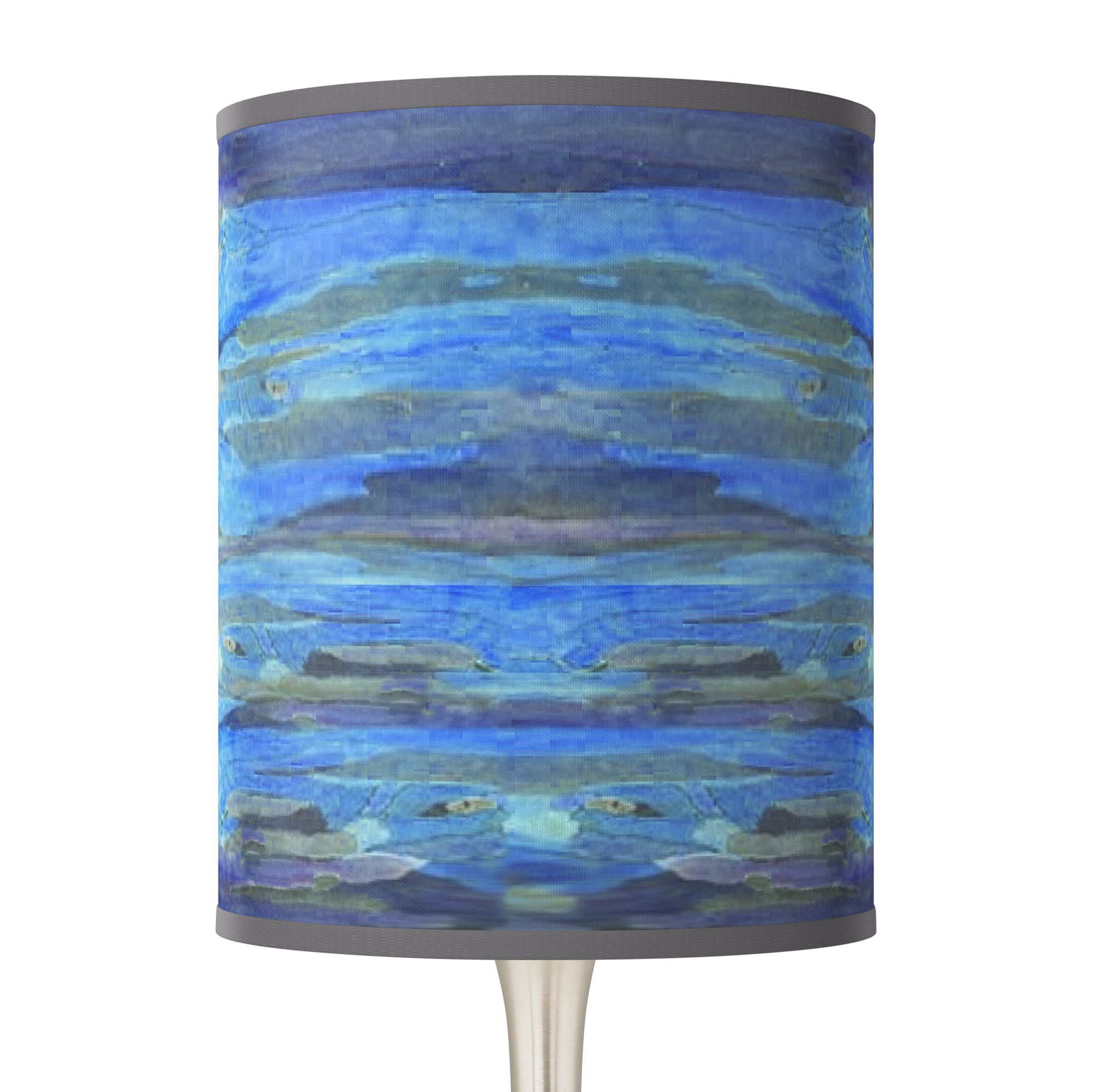 Image 2 Droplet Modern Table Lamp with Oceanside Pattern Giclee Shade more views