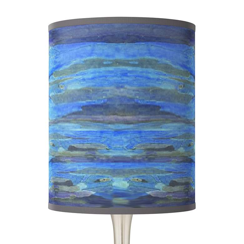Image 2 Droplet Modern Table Lamp with Oceanside Pattern Giclee Shade more views