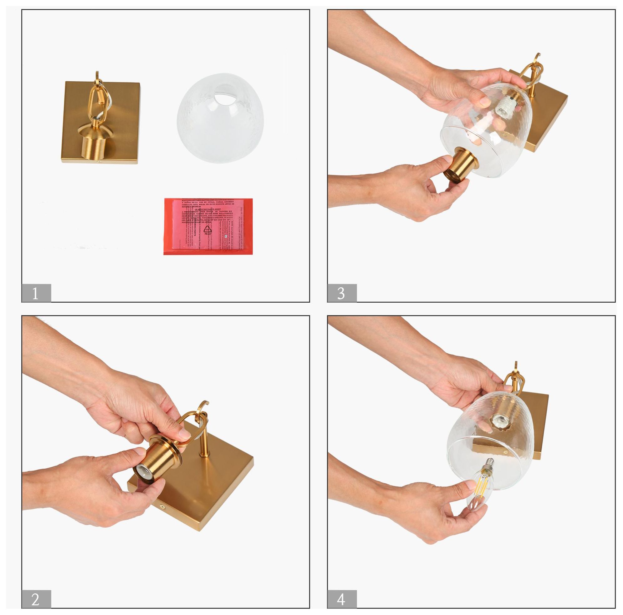 Image 6 Droslin 1-Light 5.1" Wide Brass Bath Light more views