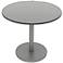 Drucker Moon Mist Tempered Glass Round Pedestal Table