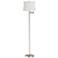 Druckman 60 1/2"H Brushed Nickel White Dot Shade Swing Arm Floor Lamp