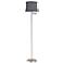 Druckman 60 1/2"H Nickel with Kensing Gray Shade Swing Arm Floor Lamp