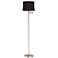 Druckman 60 1/2"H Nickel with Massa Black Shade Swing Arm Floor Lamp