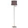 Druckman 60 1/2"H Nickel with Sierra Gray Shade Swing Arm Floor Lamp