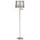 Druckman 60 1/2"H Nickel with Silver Gold Shade Swing Arm Floor Lamp