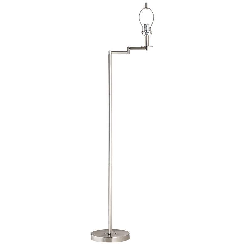 Image 2 Druckman Brushed Nickel Swing Arm Floor Lamp - Base Only more views