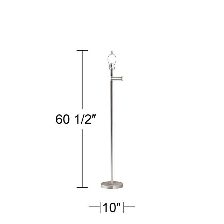 Image 3 Druckman Brushed Nickel Swing Arm Floor Lamp - Base Only more views