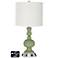 Drum Apothecary Lamp - Outlets and USB in Majolica Green