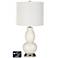 Drum Gourd Lamp - Outlets and USB in West Highland White