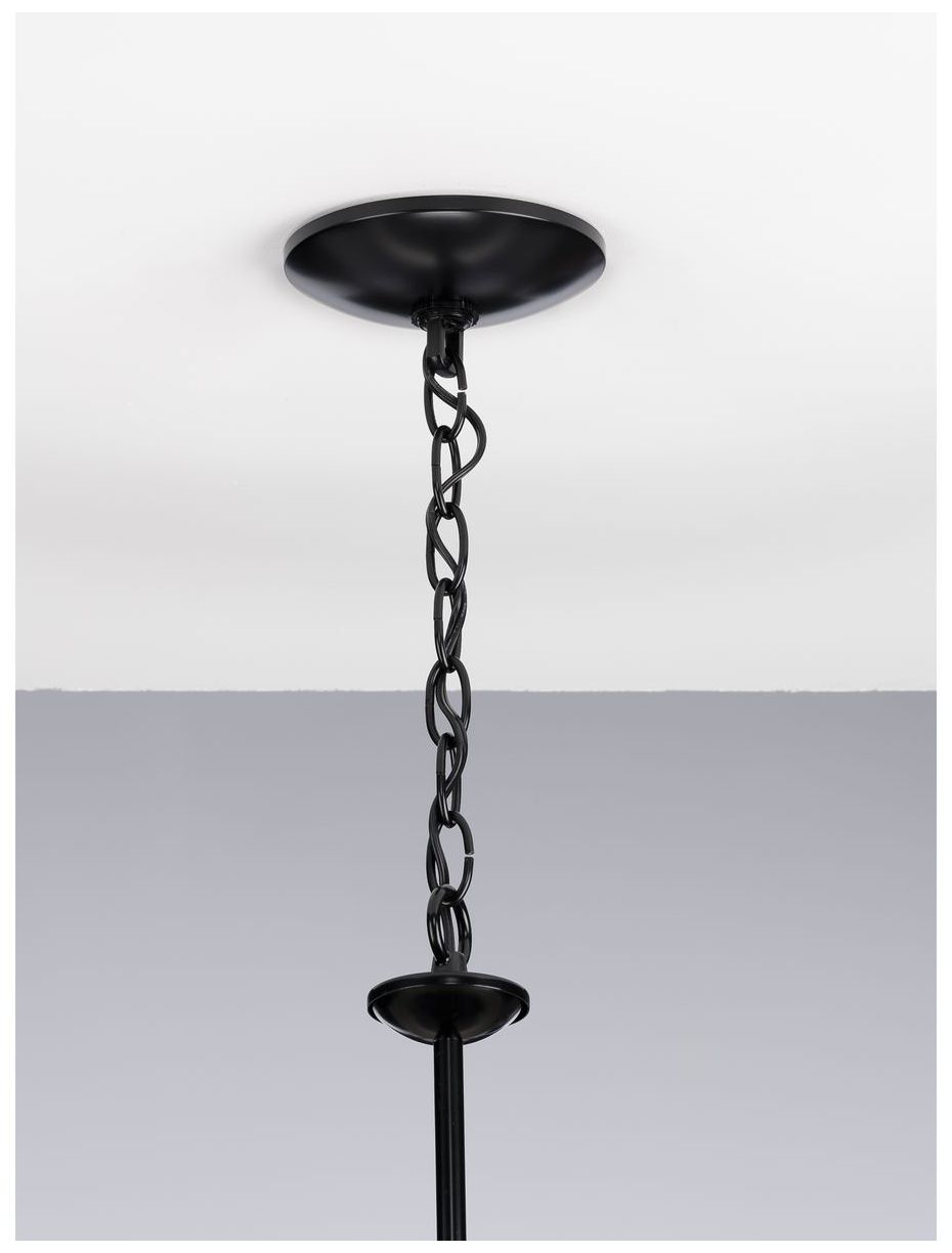 Drum Shade Collection Five-Light Harvest Linen Shade Chandelier Light