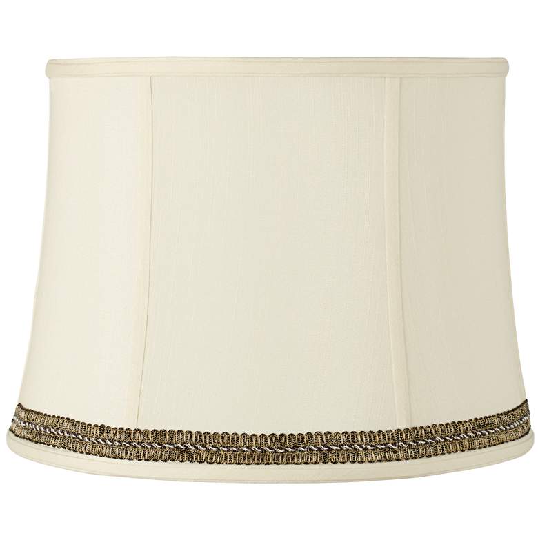 Image 1 Drum Shade with Black and Gold Trim 14x16x12 (Spider)