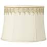 Drum Shade with Embroidered Leaf Trim 14x16x12 (Spider)