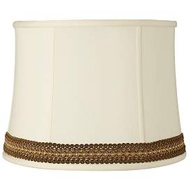 Image1 of Drum Shade with Florentine Scroll Trim 14x16x12 (Spider)