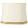Drum Shade with Yellow Gold Ribbon Trim 14x16x12 (Spider)