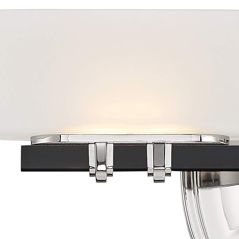 Image 2 Drury 17 1/4 inch Wide Coal and Polished Nickel 2-Light LED Bath Light more views